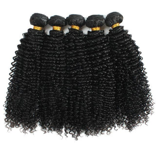 5 bundles of Kinky Curly Hair. Kinky Curly is tightly coiled, similar to the “Z” or “S” pattern of natural curls.